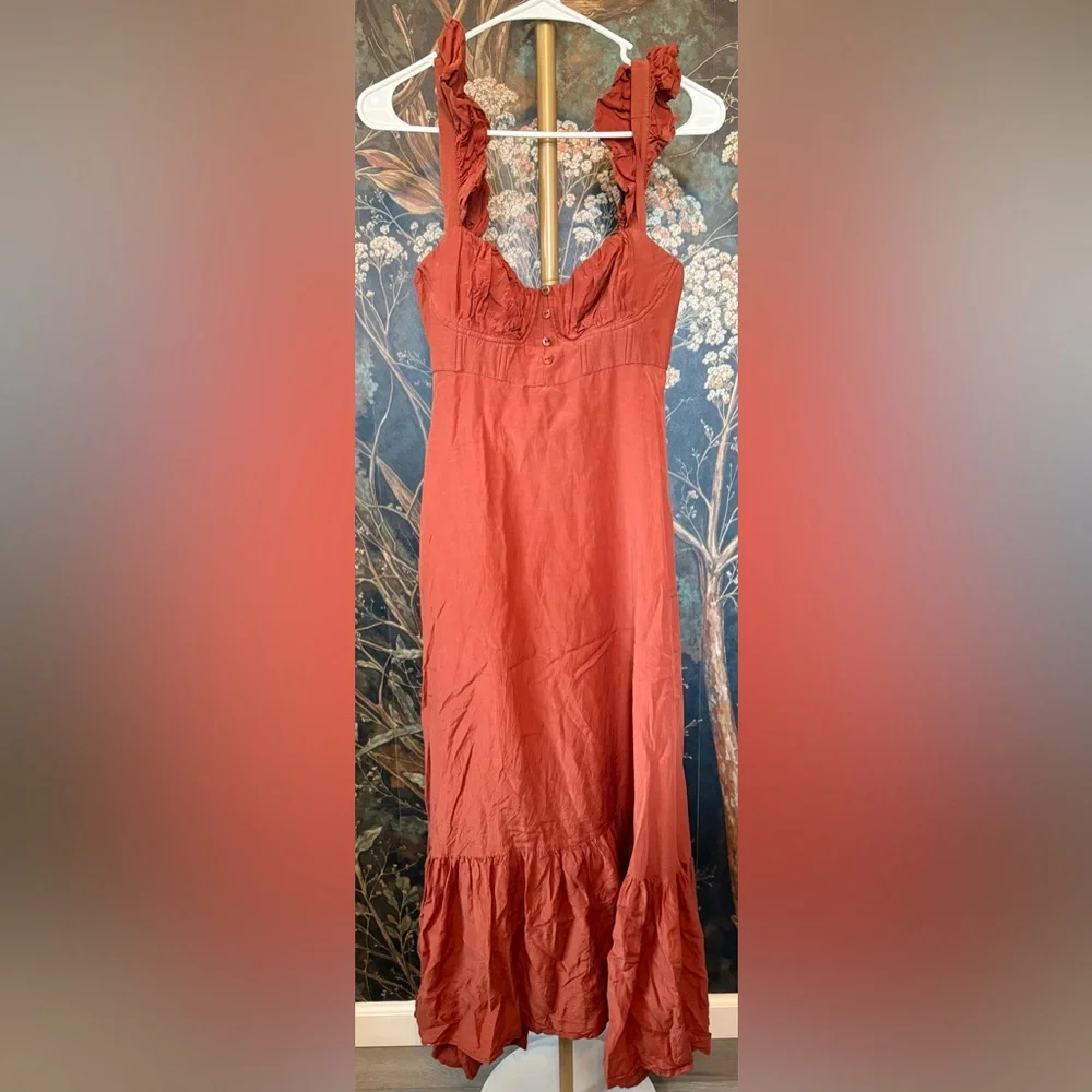 Farm Rio Ruffle Strap Maxi Dress - Picture 5 of 8